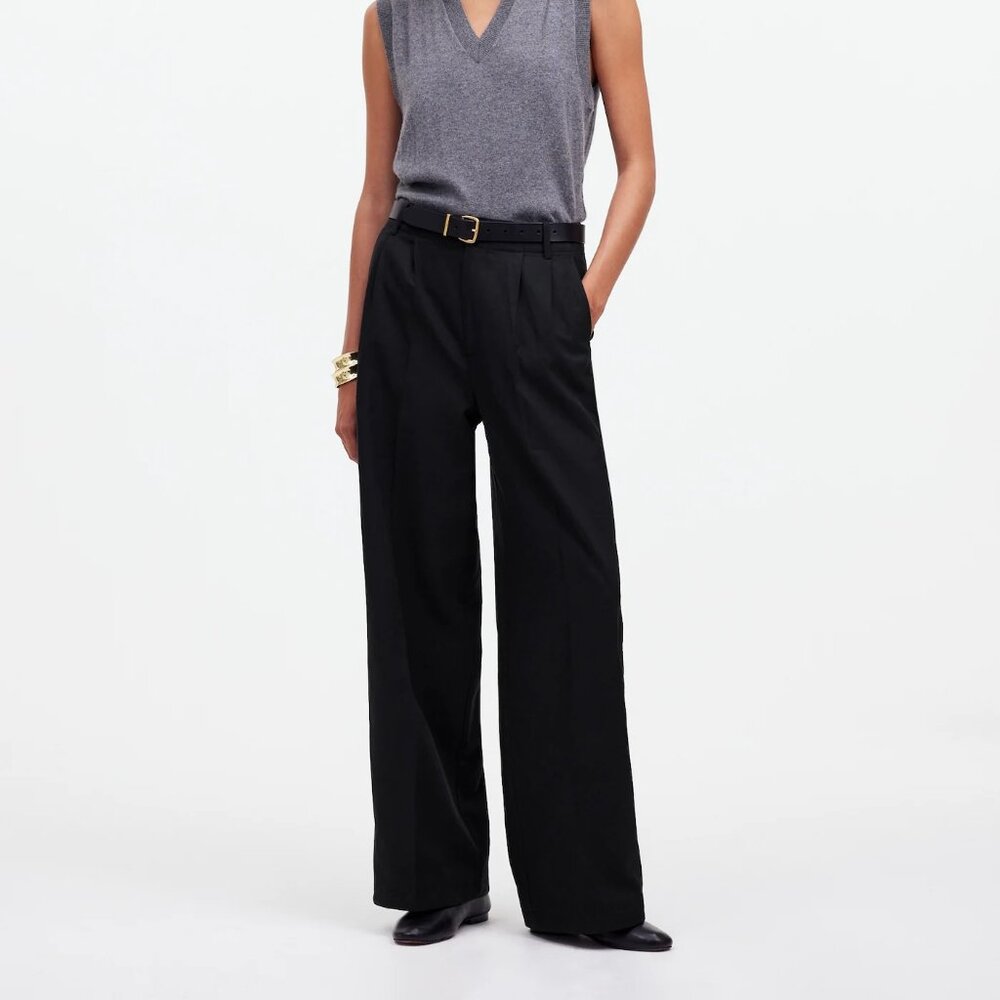 Madewell Tall Harlow Wide-Leg Pant in Drapey Twill - NWT